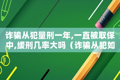 诈骗从犯量刑一年,一直被取保中,缓刑几率大吗(诈骗从犯如何量刑) 诈骗从犯量刑一年,一直被取保中,缓刑几率大吗(诈骗从犯如何量刑)
