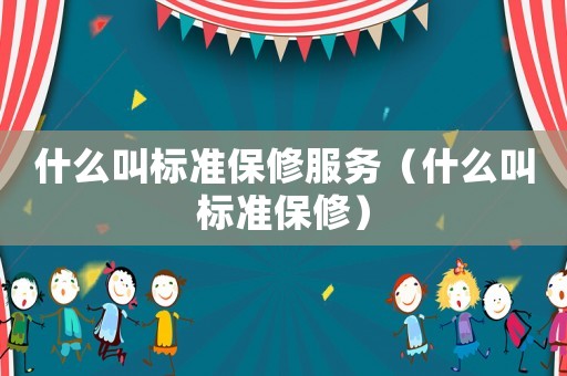 什么叫标准保修服务（什么叫标准保修）