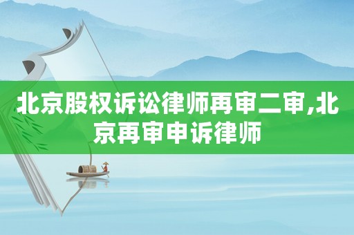 北京股权诉讼律师再审二审,北京再审申诉律师