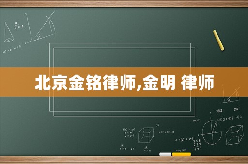 北京金铭律师,金明 律师