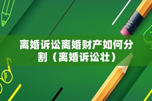 离婚诉讼离婚财产如何分割(离婚诉讼壮) 离婚诉讼离婚财产如何分割(离婚诉讼壮)