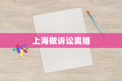 上海做诉讼离婚