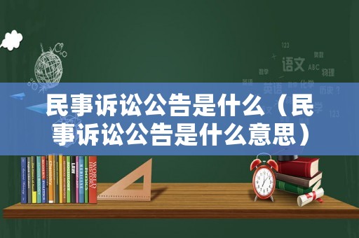 民事诉讼公告是什么（民事诉讼公告是什么意思）